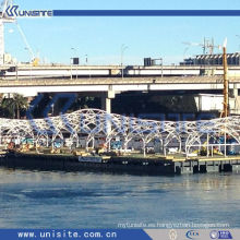 Pontón flotante marina de acero para dragado y construcción marina (USA-1-013)